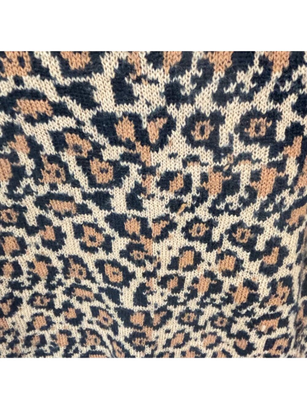 ✨3/$30 Leopard Print Cardigan Sweater Open Front Size M - Picture 4 of 5